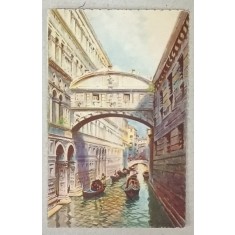 VENEZIA , PONTE DEI SOSPIRI , CARTE POSTALA ILUSTRATA , POSTBELICA
