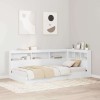 Tăblie de depozitare cu raft cu headboard cu depozitare Alb 80 cm Lemn compozit