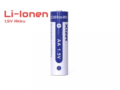 Acumulator XTAR Li-ion AA R6 1.5V 3300mWh cu pin terminal foto