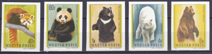 DB1 Fauna Ursi Ungaria 1977 5 v. MNH nedantelate