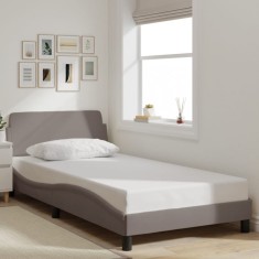 vidaXL Cadru de pat fără saltea, gri taupe, 100x200 cm, textil 373129