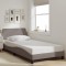 vidaXL Cadru de pat fără saltea, gri taupe, 100x200 cm, textil 373129