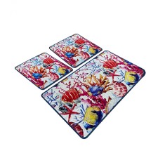 Set 3 Covorase baie Under, 60 x 100 cm, 50 x 60 cm, Antiderapant, Multicolor