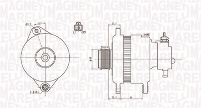 MAGNETI MARELLI 063731900010 Generator / Alternator foto