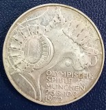 (A1049) MONEDA DIN ARGINT GERMANIA - 10 MARK 1972, LIT. D, OLIMPIADA DE LA MUNCHEN, Europa
