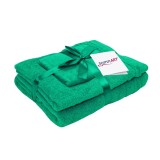 Set prosoape bumbac Somnart, 600gsm, de fata 50x90 cm + de corp 70x140 + de maini 30x50 cm - verde