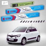 Cumpara ieftin Ștergătoare Renault Twingo III Hatchback 2014-2015 | Set Față și Spate Flat Premium &ndash; TeamCar&reg;