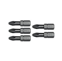 Set 5 biti profesionali Yato 1 4 , 25mm, cap PZ2, HRC 58-62, realizat din otel forjat, cu acoperire anticoroziva