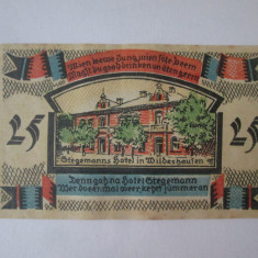 Germania notgeld 25 Pfennig 1920 Stegemanns-Hotel Wildeshausen
