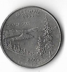 Moneda quarter dollar 2005, Oregon - SUA foto