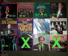 vinyl Placido Domingo,Erroll Garner,King Oliver,Hooters,Jose Carreras,Ekseption foto