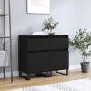 VidaXL Servante, 2 buc., negru, 40x35x70 cm, lemn prelucrat