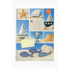 Caiet A4 cu spirala , 80 file matematica, tematica marina, Aviosim