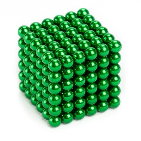 Bile magnetice Neocube 216, de &Oslash;5 mm, verde, 216 piese