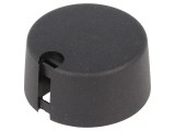 Buton rotativ plastic negru 6mm 31x16mm