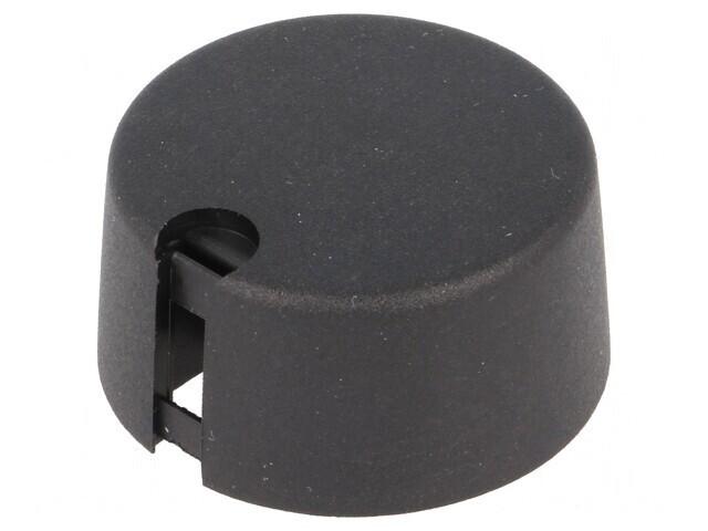 Buton rotativ plastic negru 6mm 31x16mm