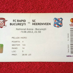 Bilet meci fotbal RAPID BUCURESTI - SC HEERENVEEN (Europa League 09.08.2012)