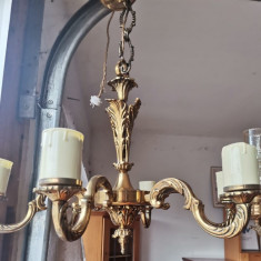 Candelabru in stilul francez Empire din bronz masiv cu 6 brațe