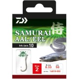 Cumpara ieftin Carlige Legate Daiwa Samurai Eel, 10buc/plic (Marime Carlige: Nr. 1)