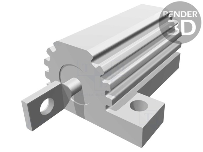 Rezistor bobinat cu radiator 4,7&Omega; 16W