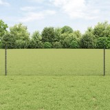 Posturi de Gard vidaXL 11 buc U-Channel Gri 60 cm Oțel, Gard Hexagonal vidaXL Gri 0,6x25 m Oțel