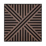 Panou acustic de perete Deco VI cu aspect de nuc, 60x60x1,8 cm