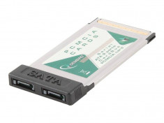 Card de stocare Gembird PCMCIA-SATA2 2 canale SATA 1.5Gb/s Rata Transfer 150MBps foto