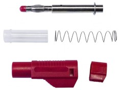 Mufă Banană 4mm 20A Roșie cu Izolație Poliamidă