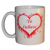 Cana alba personalizata &quot;Te iubesc&quot;, INOVATIX&reg;. 330ml, Oem