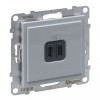 Priza USB tip C dubla 5V 15W Legrand Suno aluminiu 721331