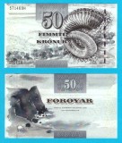 Insulele Feroe (Faeroe) (pick 24) 50 Kronur 2001 UNC; Prima variantă, emisă in 2001; Corn de berbec