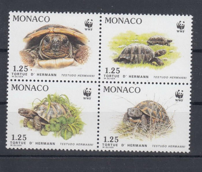 MONACO 1991 WWF FAUNA PROTEJATA TESTOASE