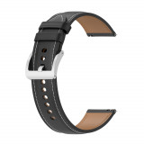 Curea pentru samsung galaxy watch 4/5/active 2, huawei watch gt 3 (42mm)/gt 3 pro (43mm), black, Techsuit