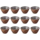 Set boluri, 12 piese, 480 ml, Lemn, Alb