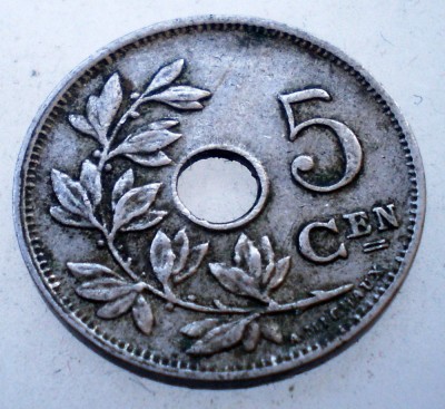 7.395 BELGIA 5 CENTIMES 1927 BELGIE foto
