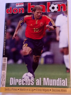 Revista fotbal - &amp;quot;DON BALON&amp;quot; (04.06.-10.06.2001) poster jucatorul JAVI MORENO foto