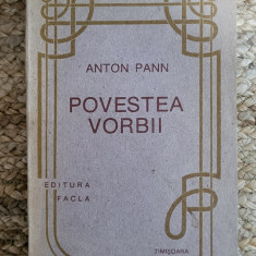 POVESTEA VORBII-ANTON PANN