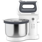 Mixer cu bol Zelmer ZHM2659, 1400 W, 5 viteze, bol inox cu capacitate 3,8 l auto, 2 accesorii mixare, 2 accesorii amestecare, alb/gri