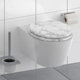 SCH&Uuml;TTE Scaun de toaletă cu &icirc;nchidere silențioasă &bdquo;MARMOR STONE&rdquo;