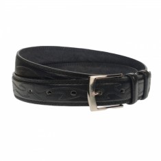 Curea barbati, casual-eleganta, din piele ecologica, latime 3.5 cm, negru - NB027