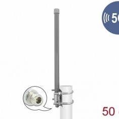 Antena exterior 5G 3.3 - 3.8 GHz N jack 8 dBi 50cm omnidirectional, Delock 90417