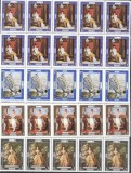 Ajman 1969 10 x French woman paintings in block Mi.430-33 MNH DA.229, Nestampilat