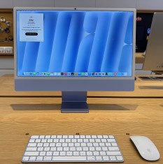 IMAC 24&quot; Blue, M1, 16GB RAM, 2TB spatiu stocare, Blue, QWERTY tastatura, Produs NOU
