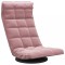 Scaun de podea pivotant, roz, catifea