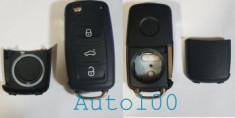 Carcasa telecomanda auto compatibila VW / Audi cu capac separat foto