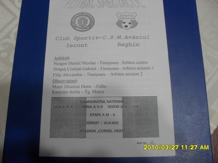 program CS iernut - Avantul Reghin