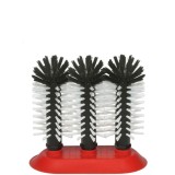 Perie spălat pahare cu placă de aspirație - 3 x 18 cm
