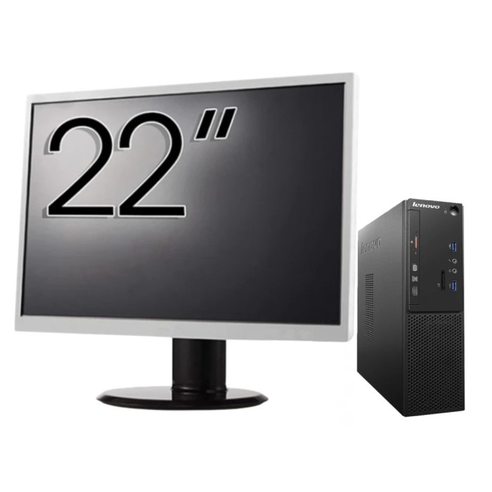 Pachet Calculator Second Hand LENOVO S510 SFF, Intel Core i5-6500t 3.20GHz, 8GB DDR4, 128GB SDD + Monitor 22&amp;quot; NewTechnology Media