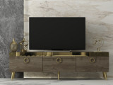 Comoda TV Safar - Walnut, Nuc, 45x30x150 cm