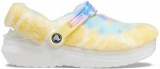 Saboți Crocs Classic Fur Sure Alb - White/Multi